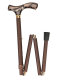 Ossenberg foldable light metal cane metallic bronze with brown-black fritz grip