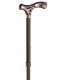 Ossenberg foldable light metal cane metallic bronze with brown-black fritz grip