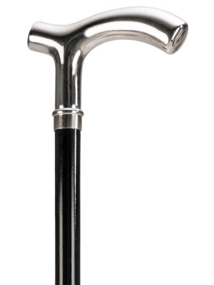 Ossenberg cane black with chrome Fritz grip