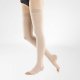 Bauerfeind VenoTrain soft CCL 2 AG Thigh stockings short Haftband Noppe 5 cm weit open toe creme M plus